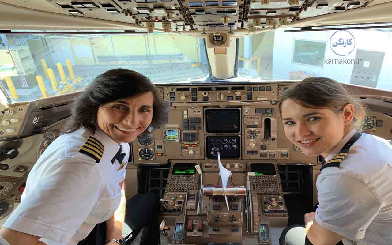 رشته خلبانی برای خانم ها در ایران
