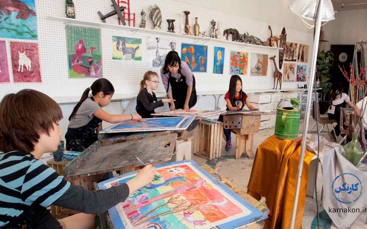 بازار کار نقاشی شامل آموزش نقاشی نیز می‌شود.

