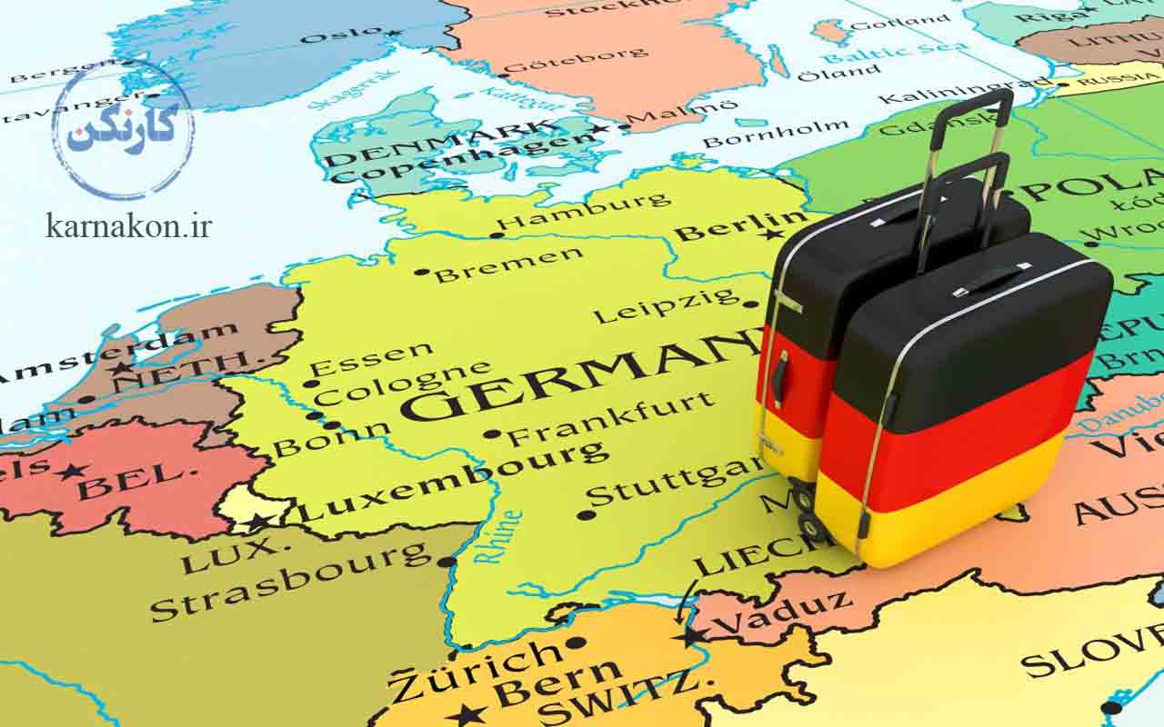 موقعیت جغرافیایی کشور آلمان در بین بهترین کشورها برای مهاجرت پرستاران ایرانی  روی نقشه جغرافیایی 