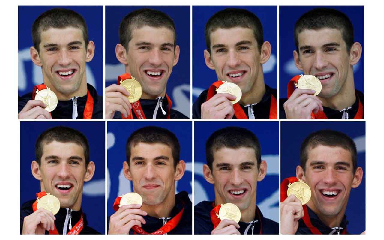 مایکل فلپس و هشت گردن‌آویز طلایش در المپیک پکن