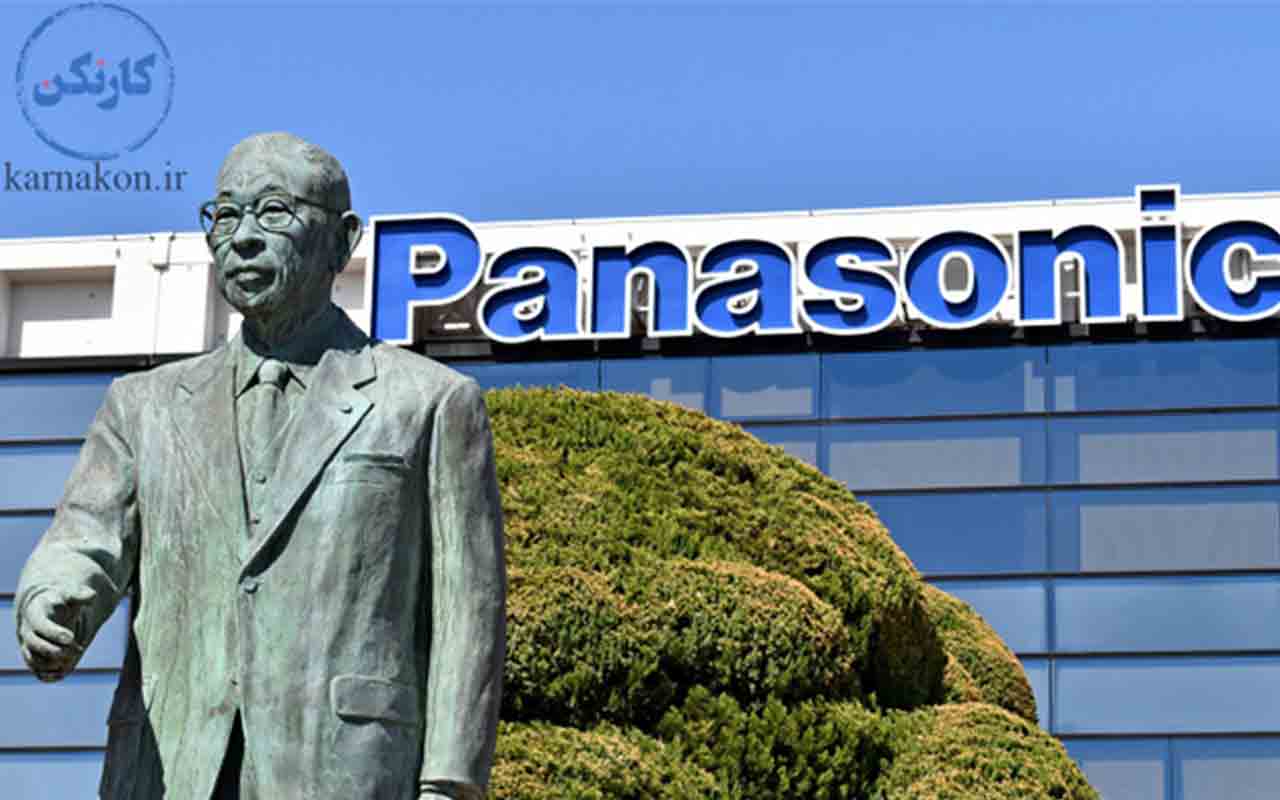 مجسمه  یاد بود موسس  پاناسونیک -کونوسوکه ماتسوشیتا در جلوی شرکت پاناسونیک