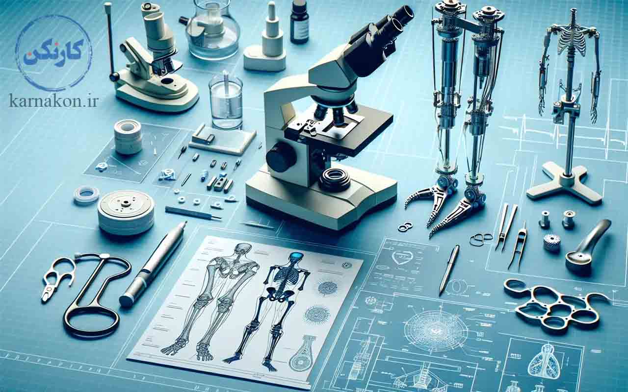 ابزارها و طرح‌های اولیه مرتبط با مهندسی پزشکی.