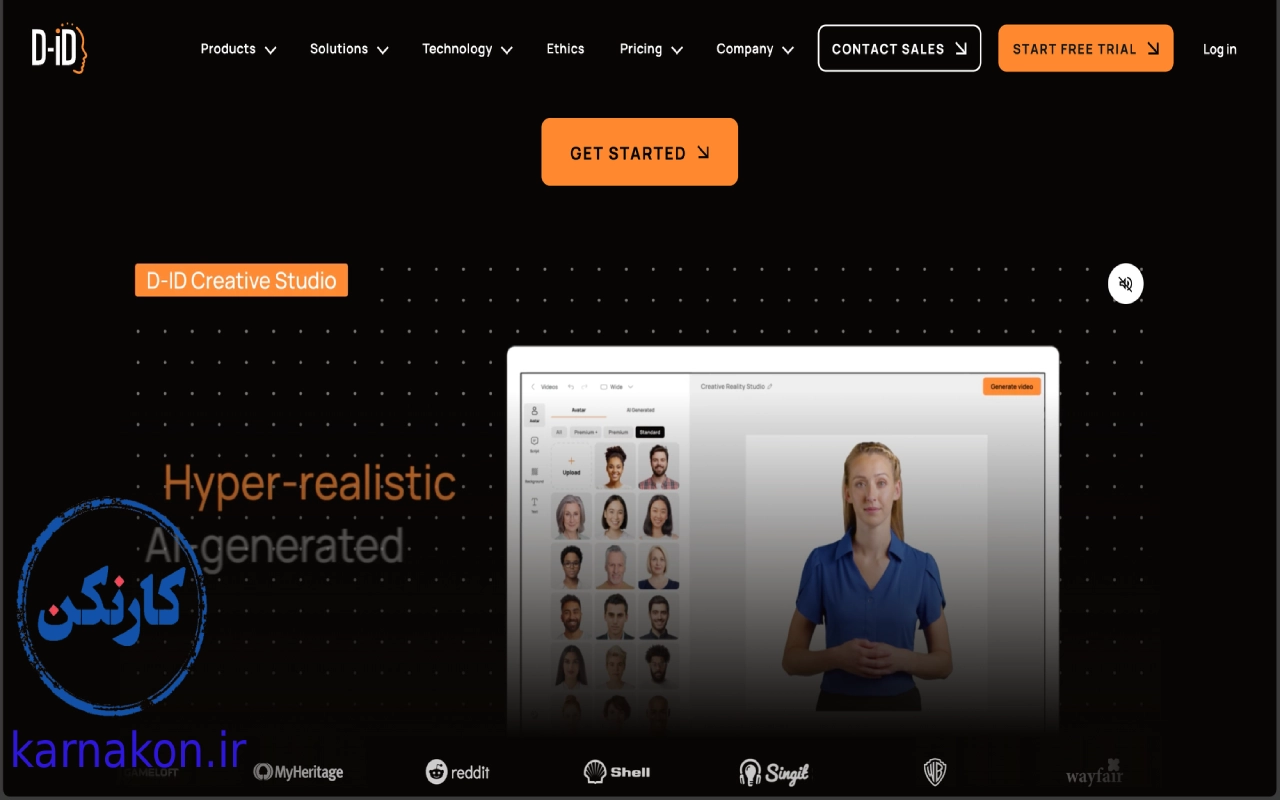 D-ID Creative Reality Studio یک ابزار هوش مصنوعی