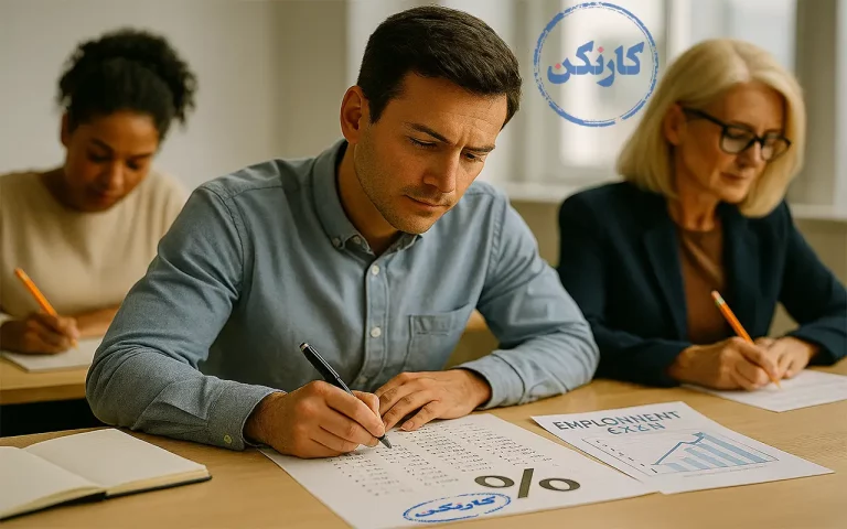 درصد قبولی در آزمون های استخدامی