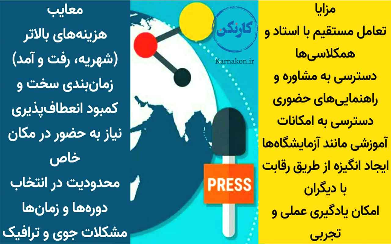 مزایا و معیاب دوره آموزشی حضوری